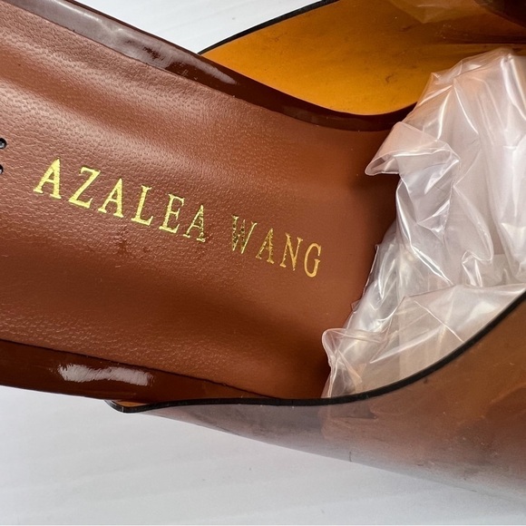 Azalea Wang Heel women 9 Just A Feeling Stiletto Sandal Brown Open Toe Bejeweled - Picture 6 of 13